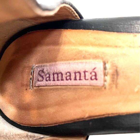 Samanta Victorian Whimsigoth Bootie Heels Size 8.5M Black Leather Witchy Punk - Picture 9 of 11